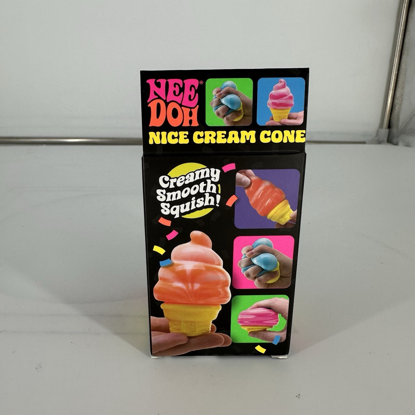 🔥 NeeDoh Nice Cream Cone Pink AUTHENTIC Schylling Stress Toy Yellow 2025 RARE
