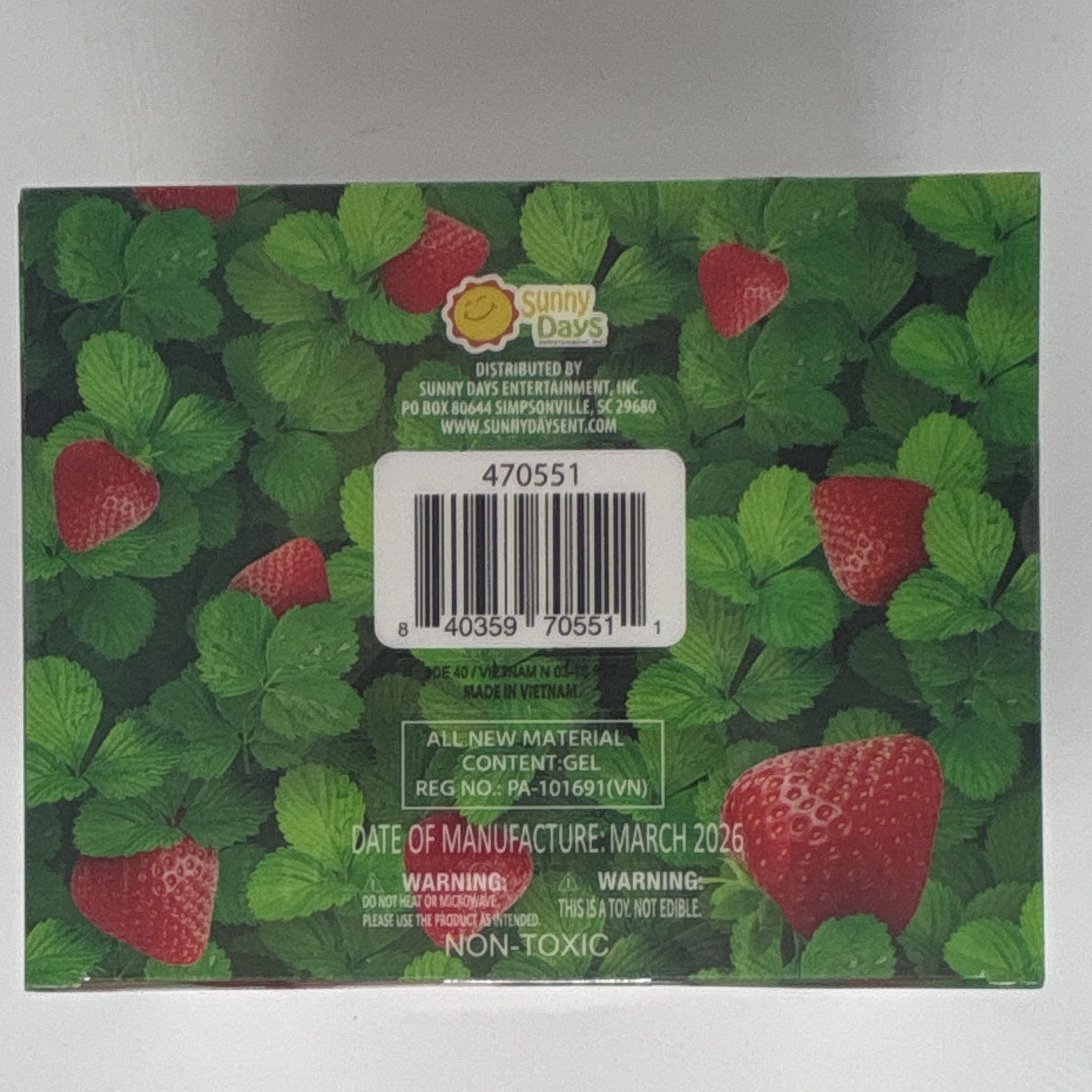Sunny Days Squeezeeeze Strawberry Squeeze Toy Ages 4-11 New HTF 100% Authentic
