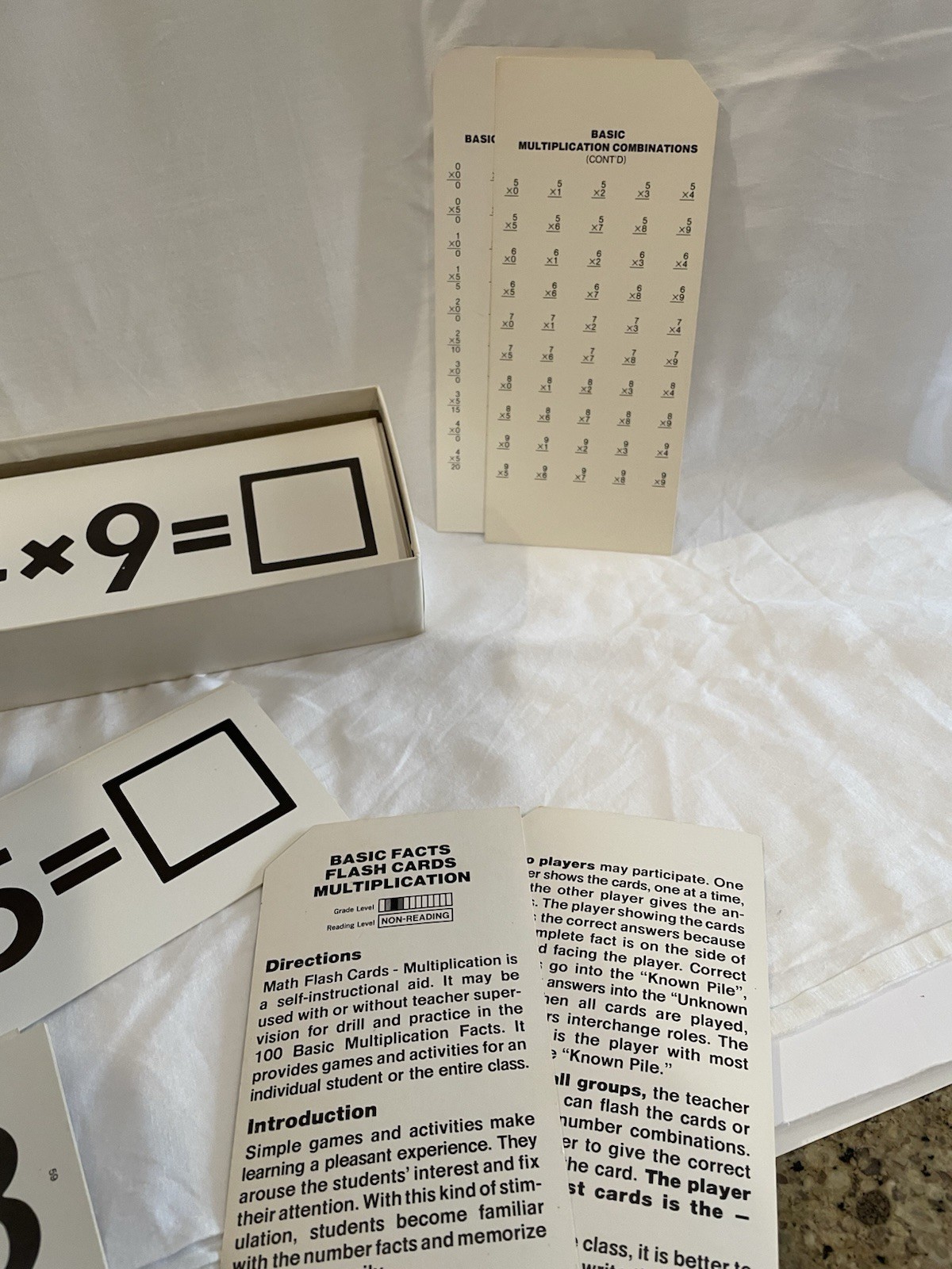 Vintage Media Materials Multiplication Flash Cards – Set Of 100 Educational Math
