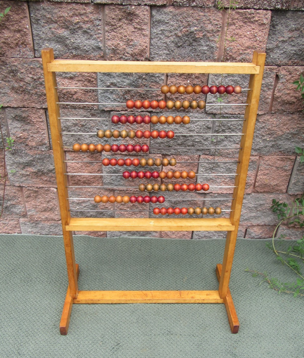 Vintage Springfield Education School Teacher Math Mathematics Wood Floor Abacus