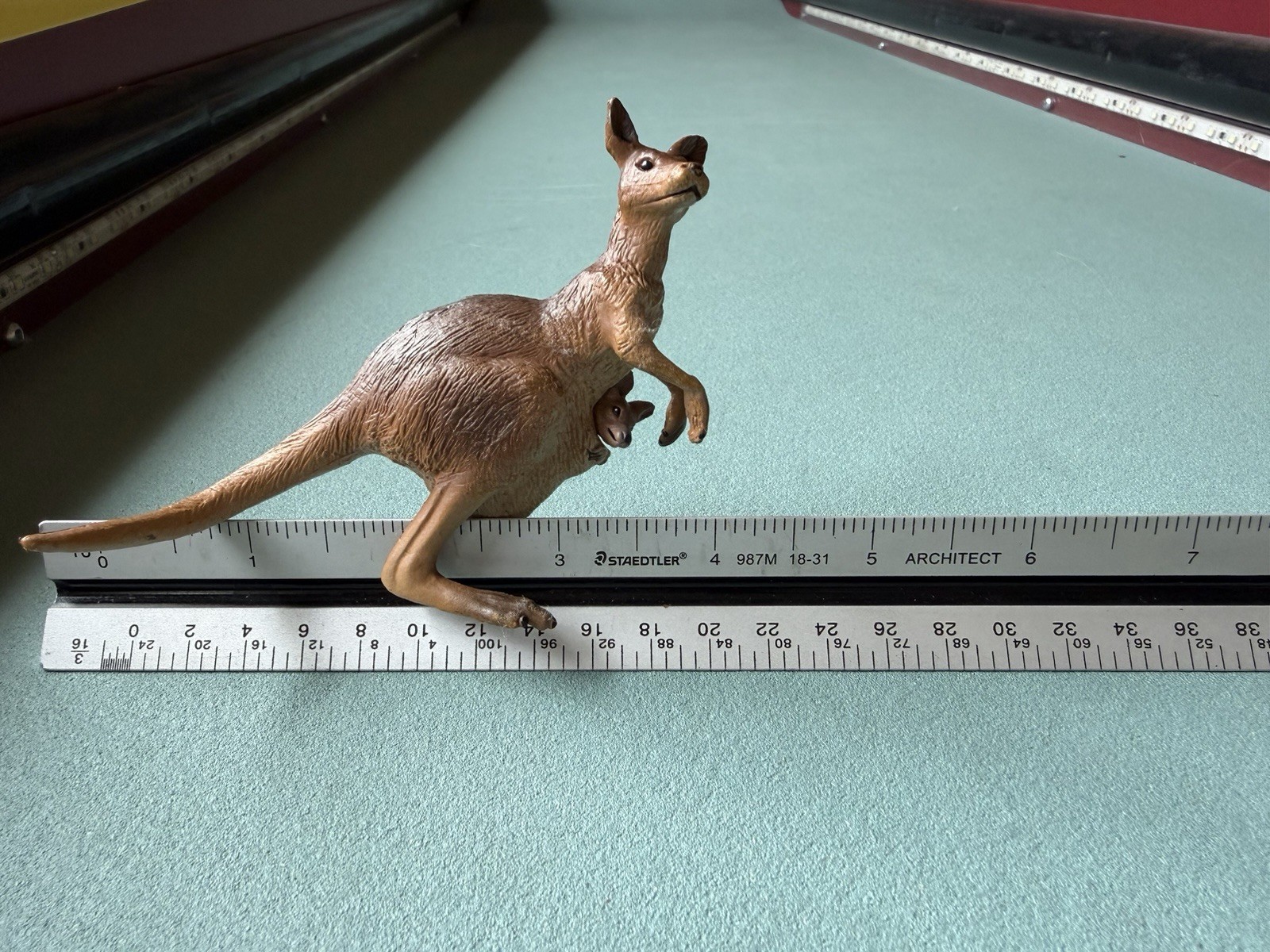 PAPO Kangaroo Female Mom + Baby Joey Wild Animal Kingdom 2003 Toy Figure Retired