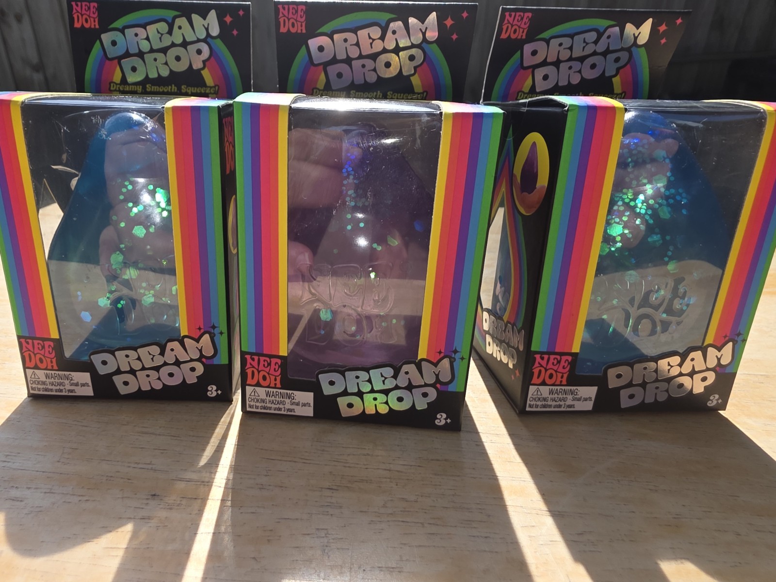 ​NeeDoh Dream Drop Lot of 3 Schylling Sensory Fidget Squish Toy Blue & Purple…