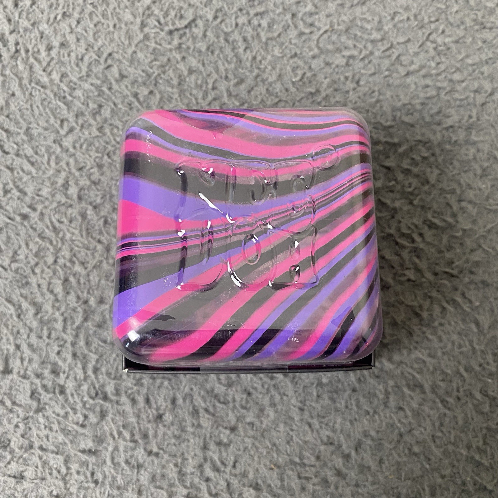 NeeDoh Nice Berg Swirl XL Nee Doh Squishy Swirl Cube Purple Pink Black