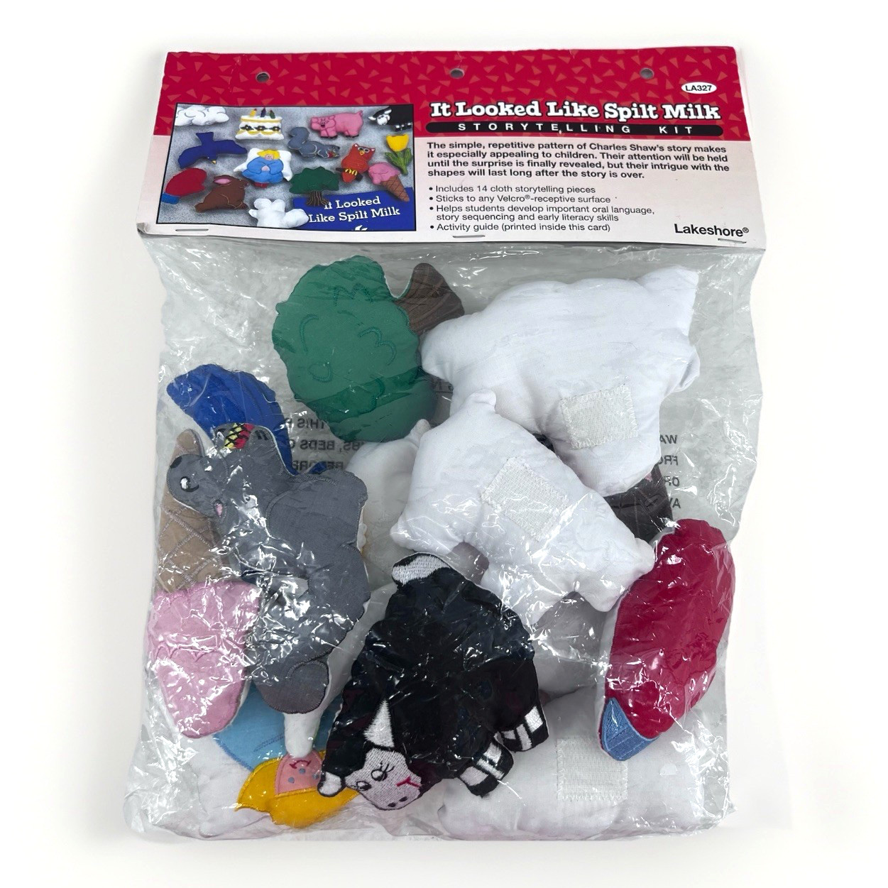 Lakeshore It Looked Like Spilt Milk Storytelling Kit NEW Sealed LA327 14 Pieces