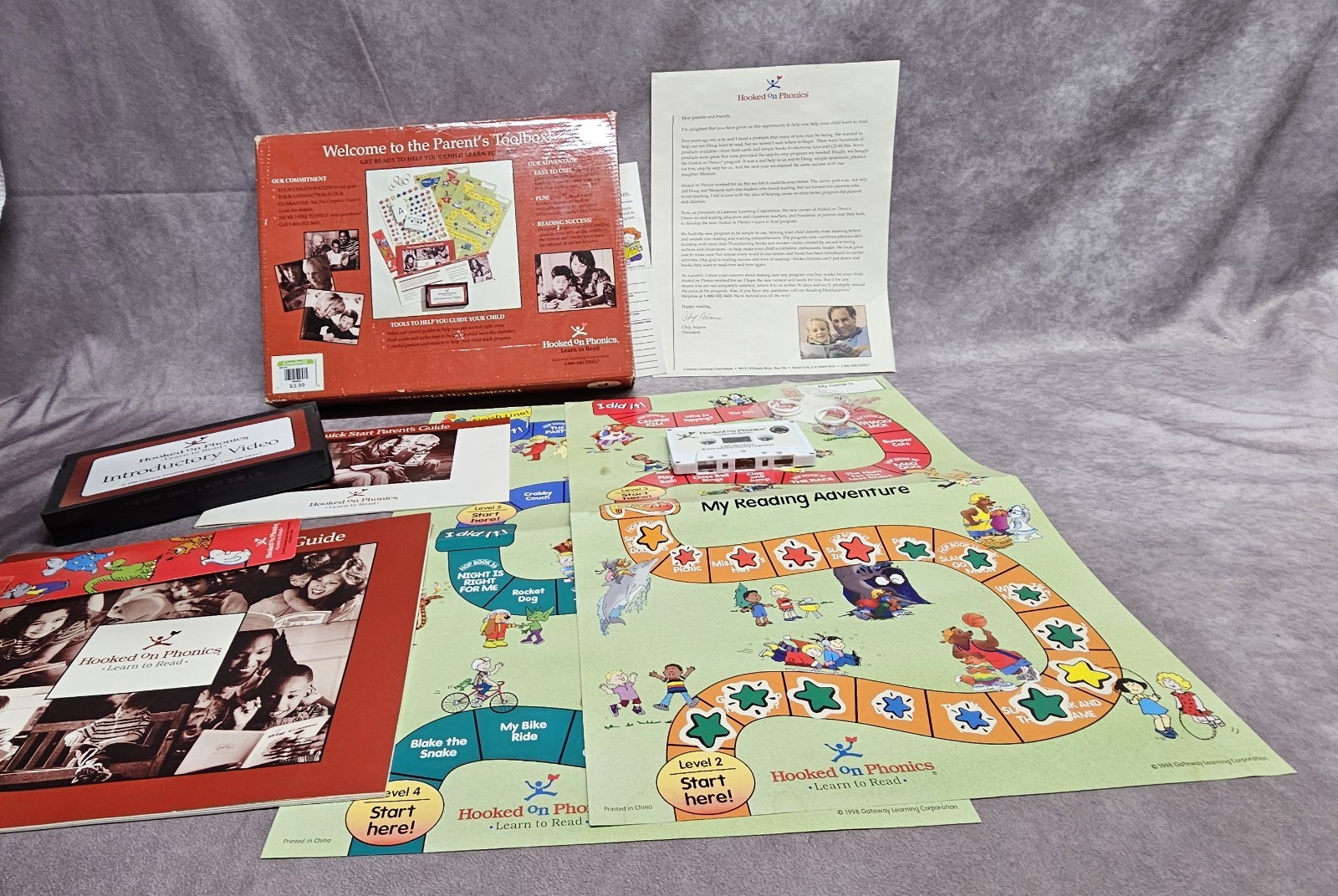 Hooked on Phonics Learn to Read Parent’s Toolbox 1998 Edition Box Set Incomplete