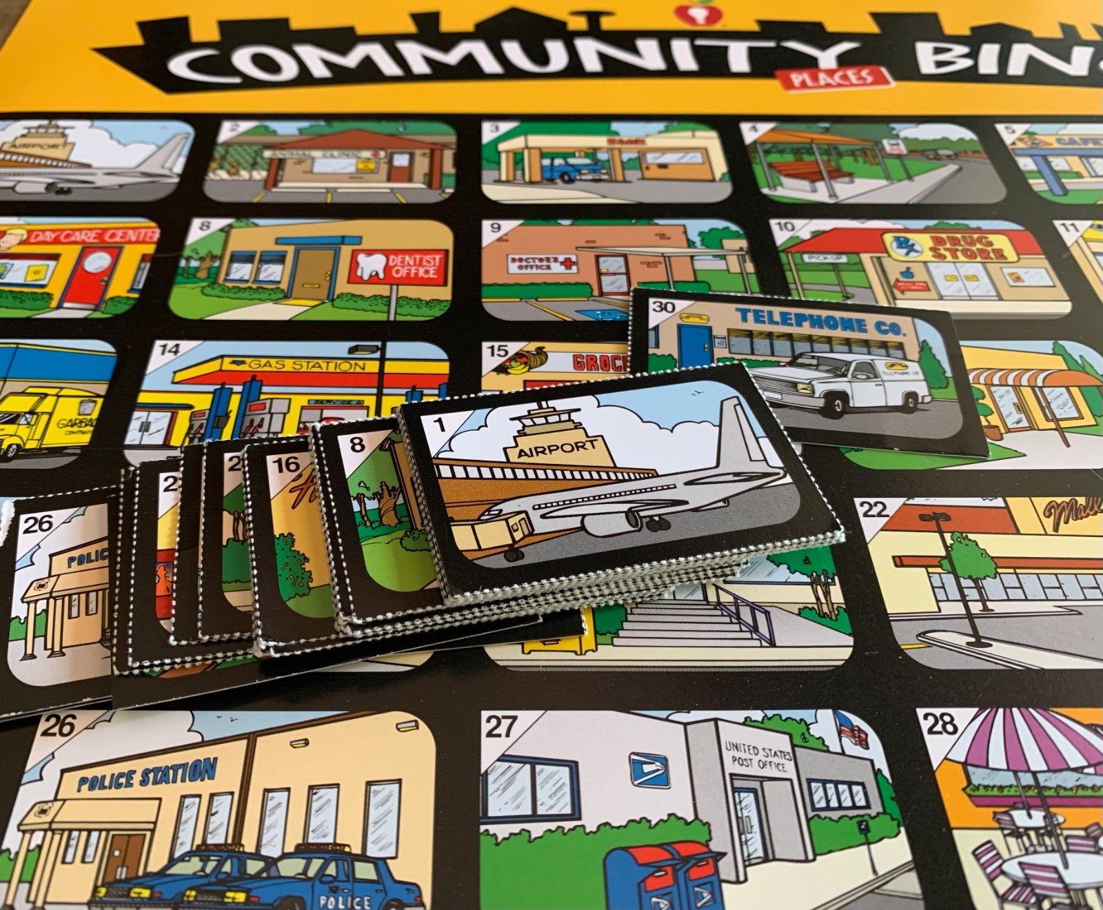 Rare PCI Education Community Bingo Places Game by Janie Haugen | Special Ed