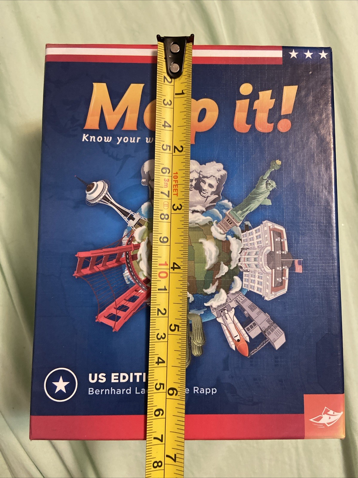 MAP IT Know Your World US Edition Card Game Landmarks Latitude Longitude New