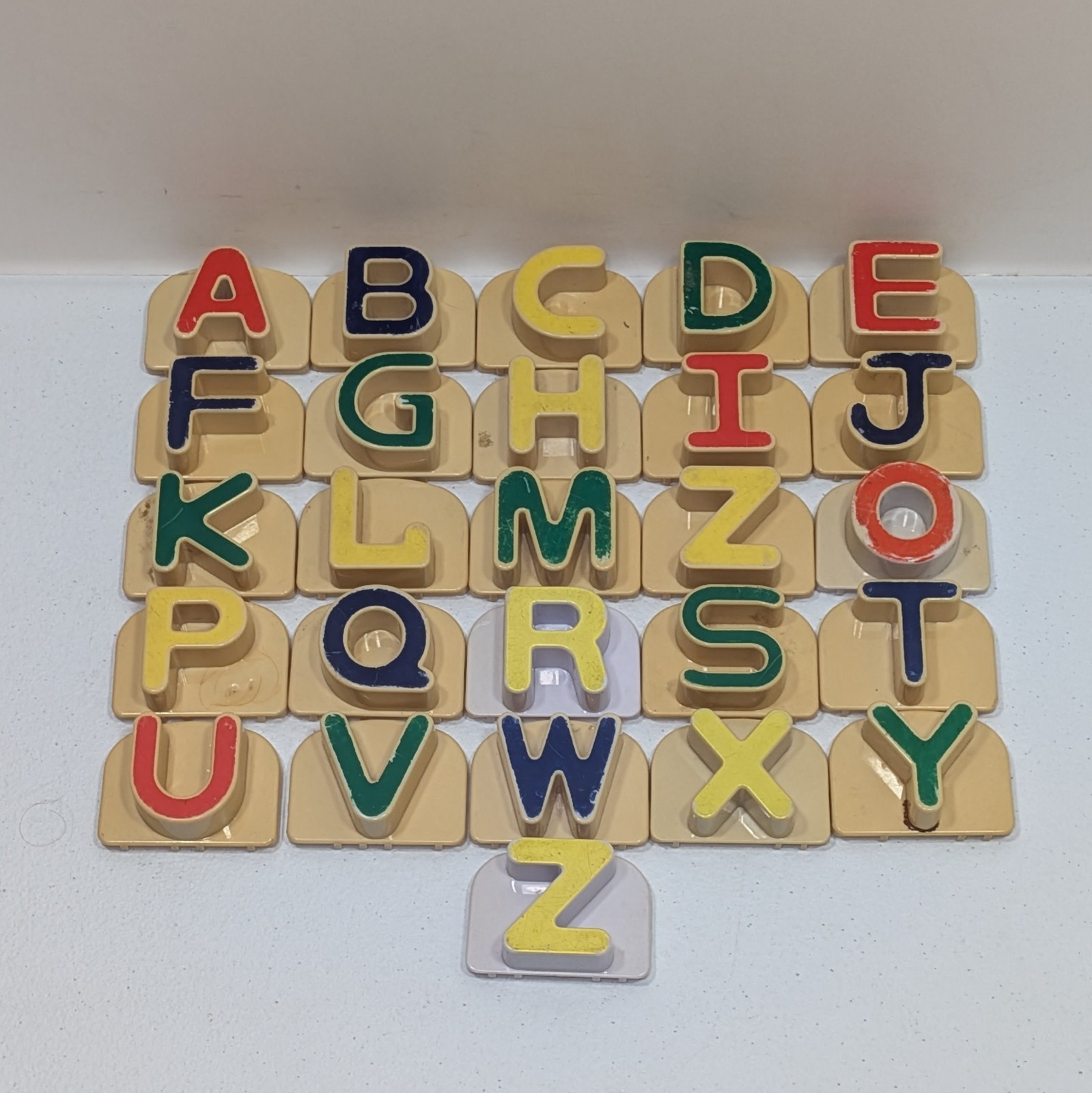 Leap Frog Fridge Phonics 2002 Magnetic 26 Upper Case Letters Vintage Complete