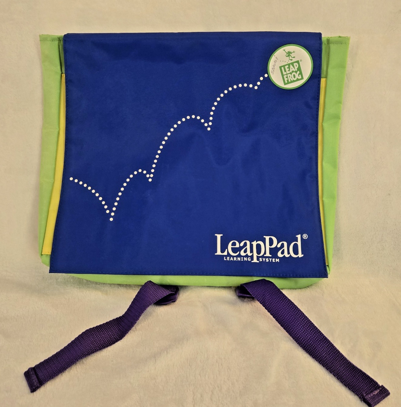 Leap Frog Leap Pad Blue Green 7 Books & 6 Cartridges Backpack Tested