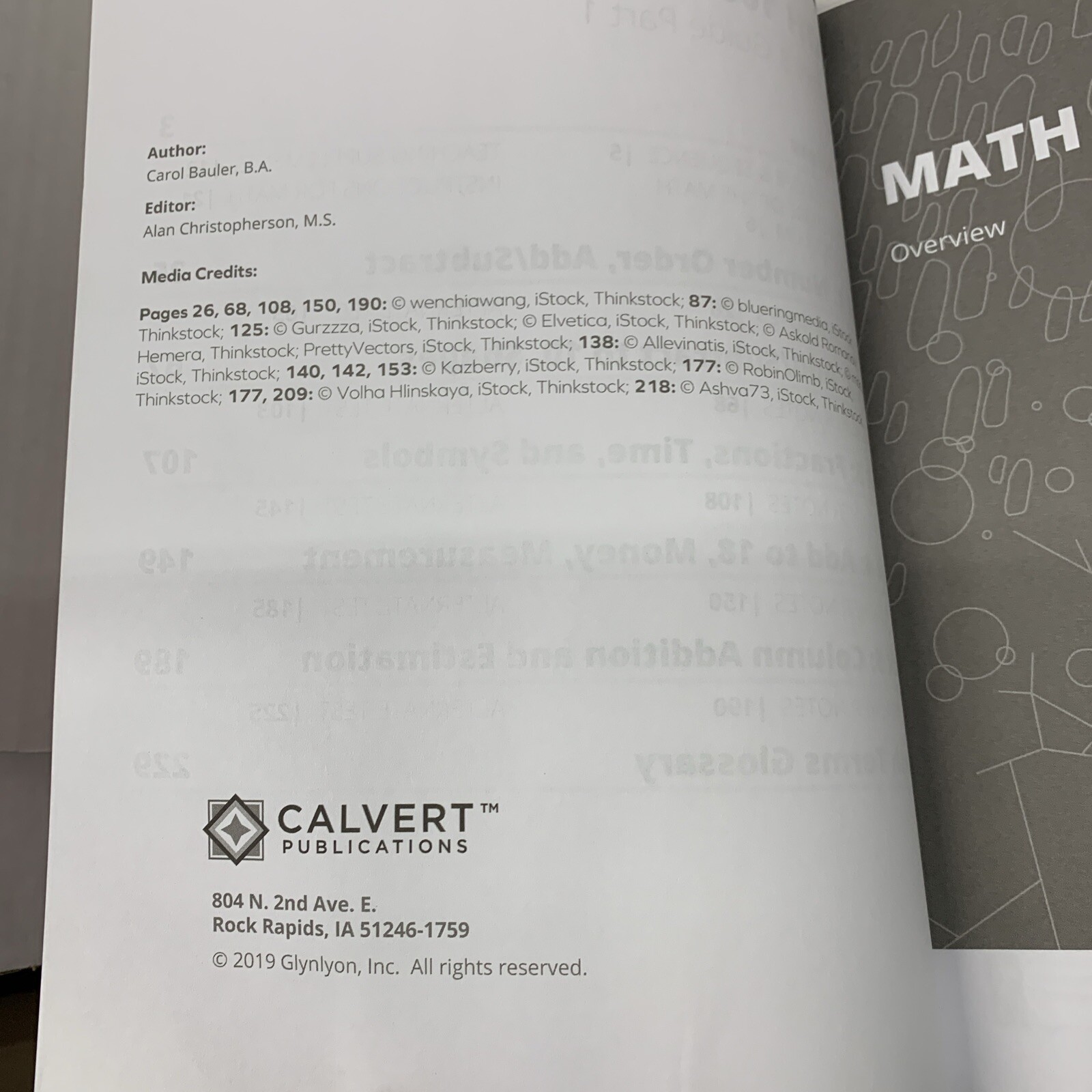 CALVERT Kindergarten Homeschool Math Teacher’s Guide 1st Grade: (Part 1 Only!)