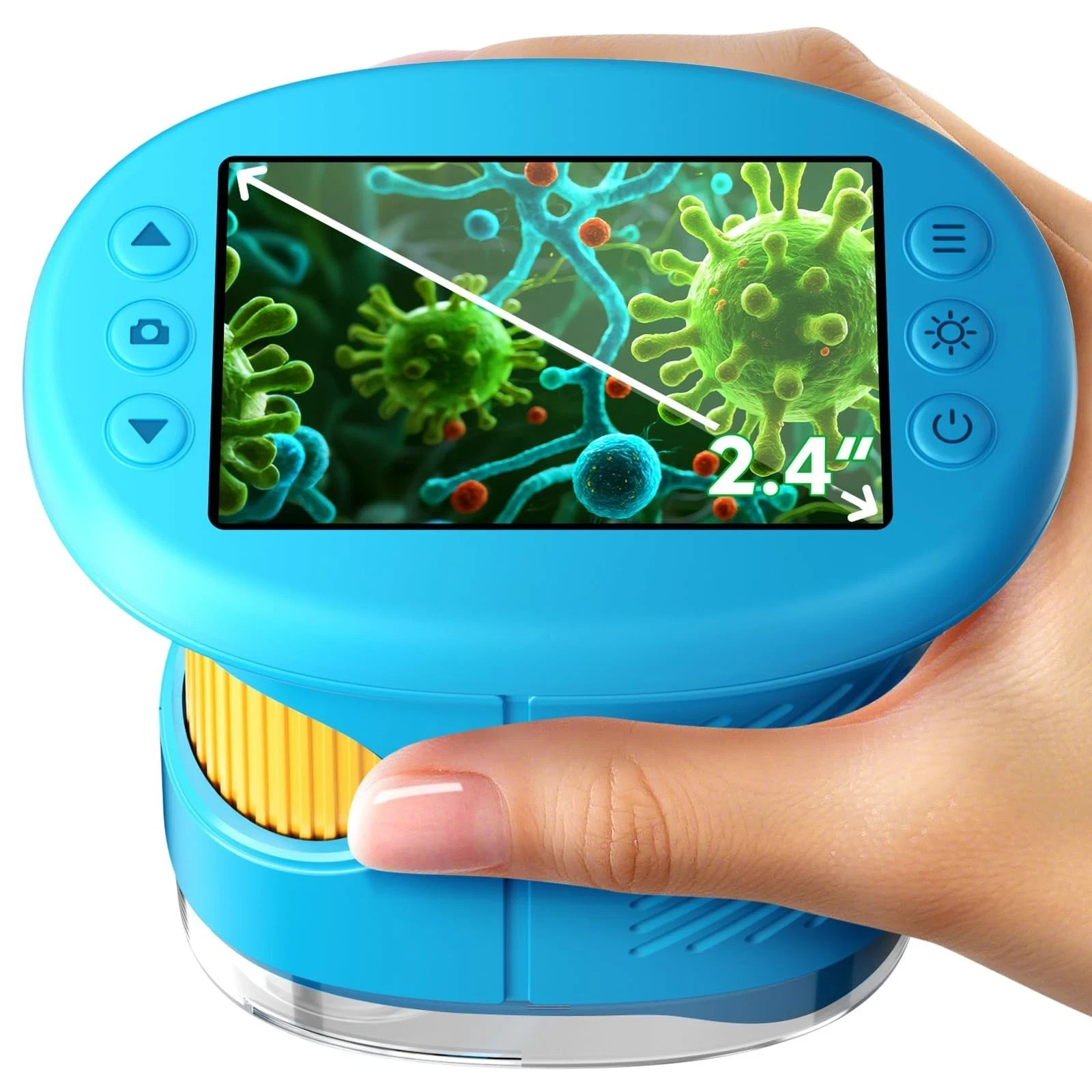 1000X Handheld Microscope for Kids, 4K 2.4″ Screen Digital Kids Microscopes w…