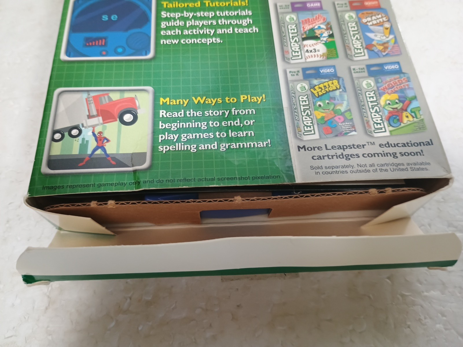 Leap Frog Leapster Spiderman The Case Of The Sinister Speller Game Damaged Box