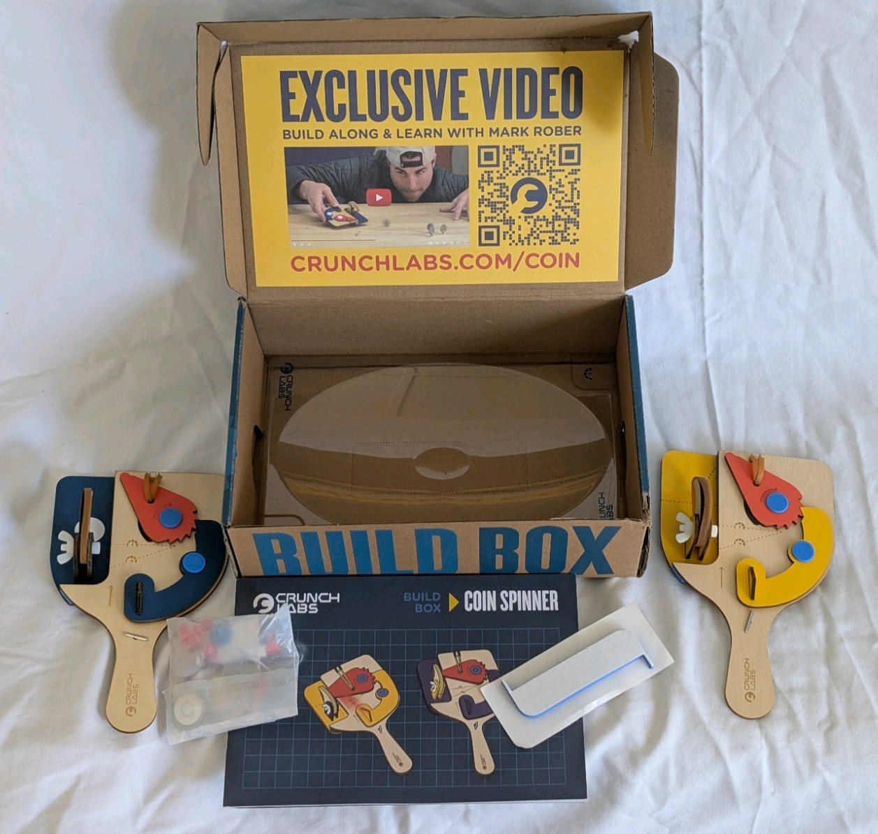 ​CrunchLabs Coin Spinner Build Box Pre-Assembled Mark Rober STEM Toy CL-010002