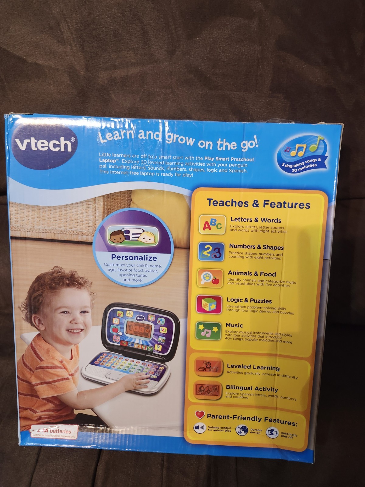 VTech Play Smart Preschool Laptop Black with 30 Learning Activities