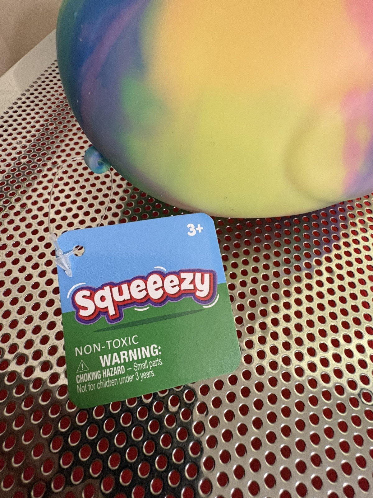 New Sunny Days Viral Jumbo Squeeezy Rainbow Tye Dye Duck Squish Toy Squeezy
