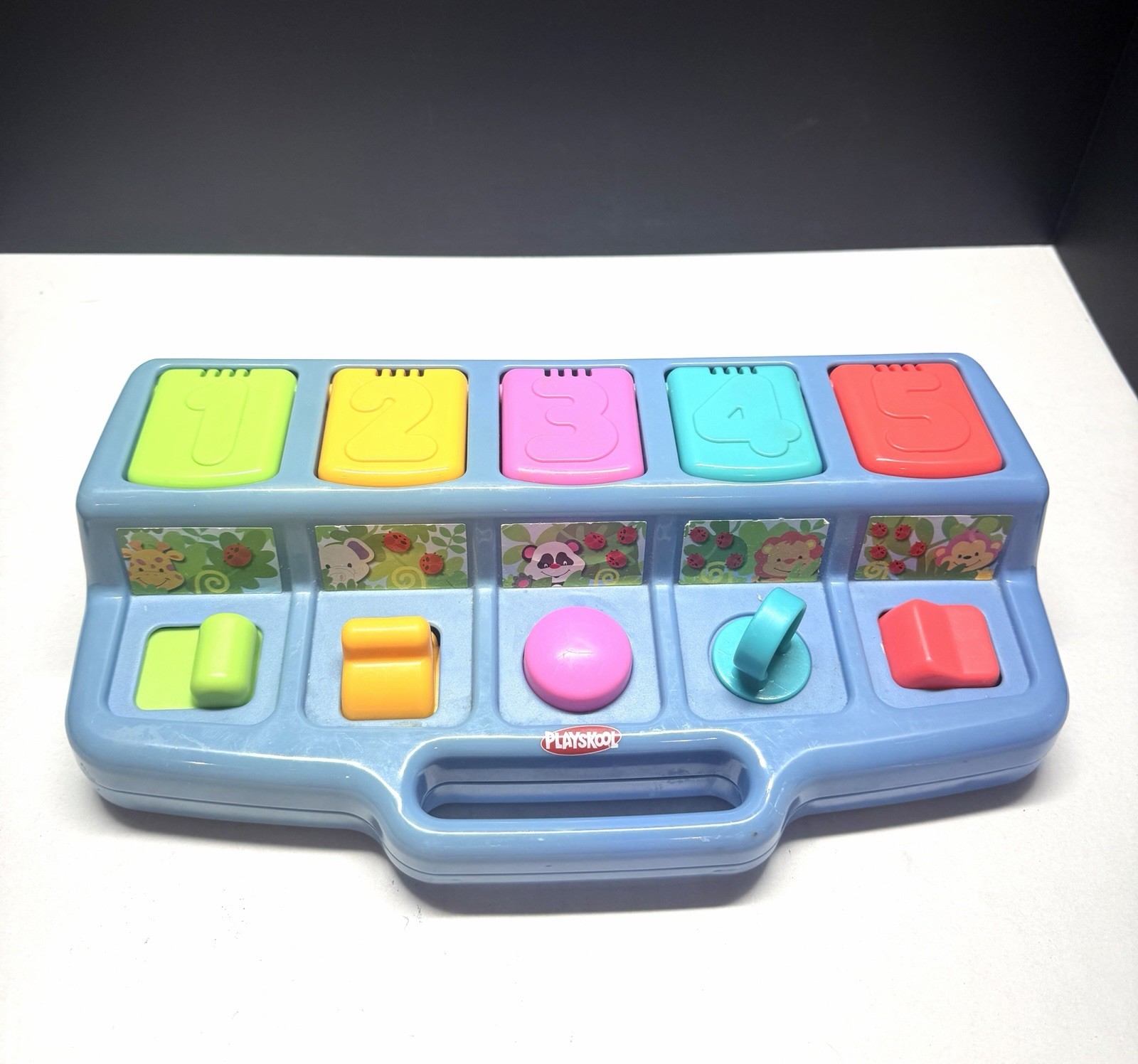 Vintage 1995 Playskool Poppin Pals Pop Up Jungle Animals Zoo Baby Toddler Toy
