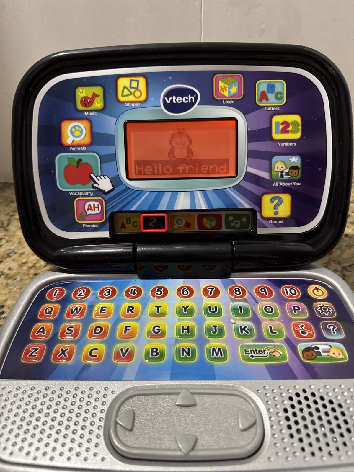VTech Play Smart Preschool Laptop, Black preowned works perfectly