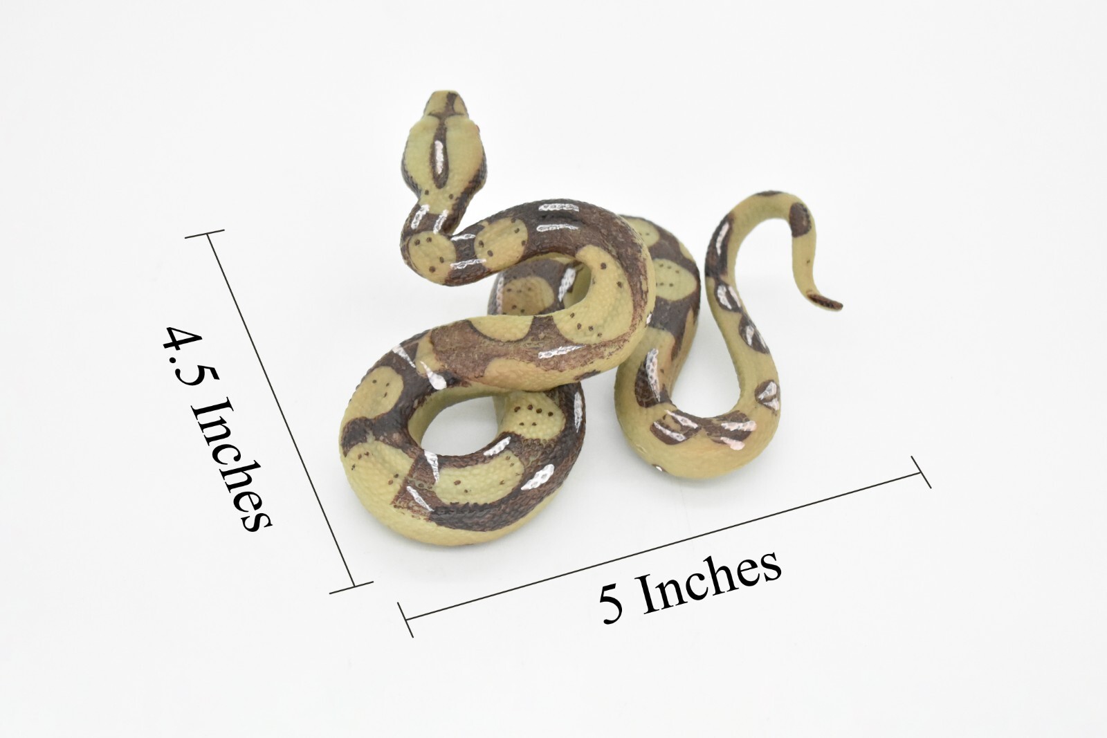 Python Snake Toy, Museum Quality Rubber Model Hand Painted Figurine 5″ CH100BB87
