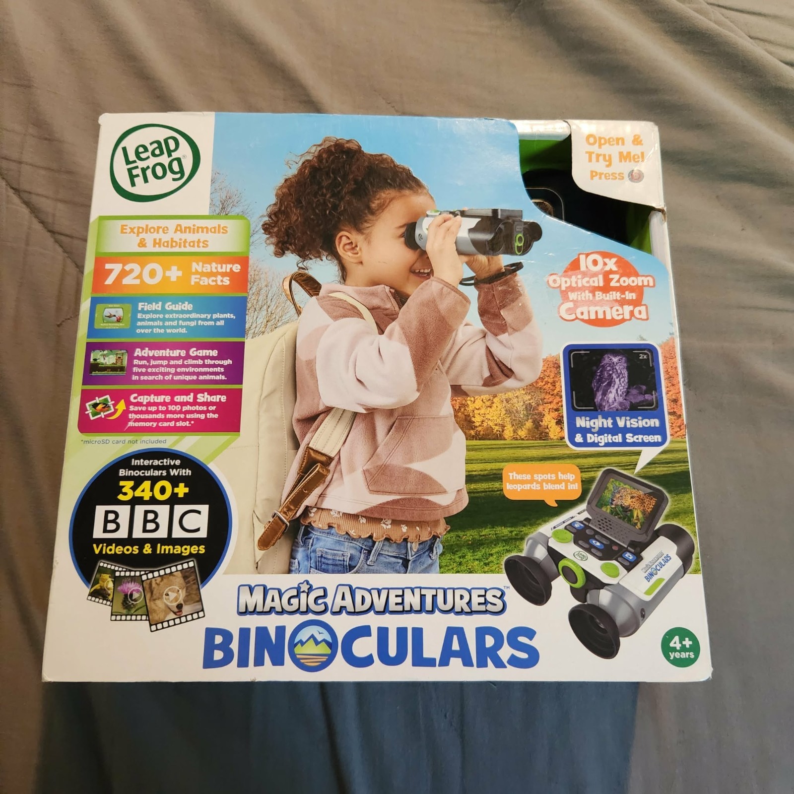Leap Frog Magic Adventures Binoculars, Screen Capture, Night Vision For Kids NEW