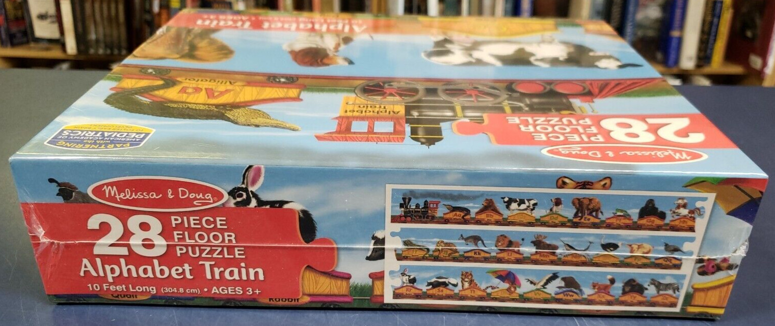 Melissa and Doug Alphabet Train Floor Puzzle Over 10 Feet Long 28 Pieces Ages 3+