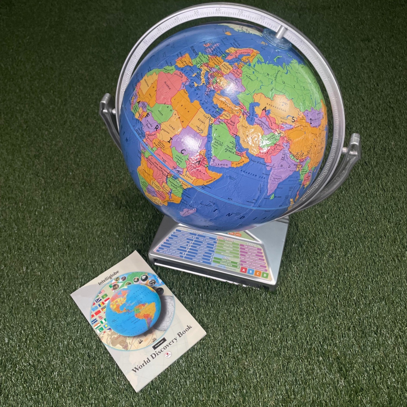 Replogle Intelliglobe 12 Inch Interactive World Globe with Discovery Book Blue
