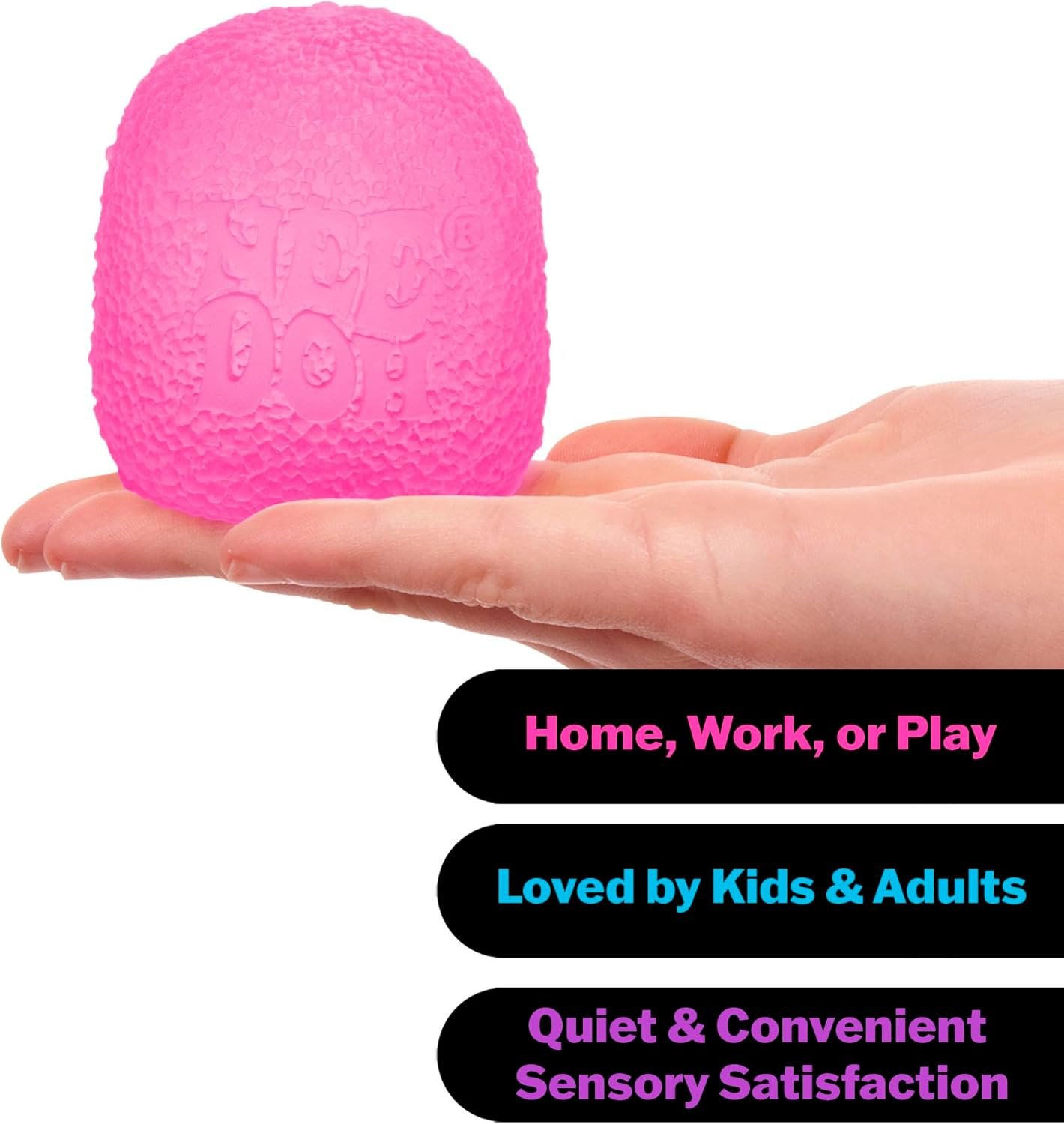Needoh Gumdrop – Textured Sensory Toy with Super Solid Squish – 2.5″ Tall – Colo