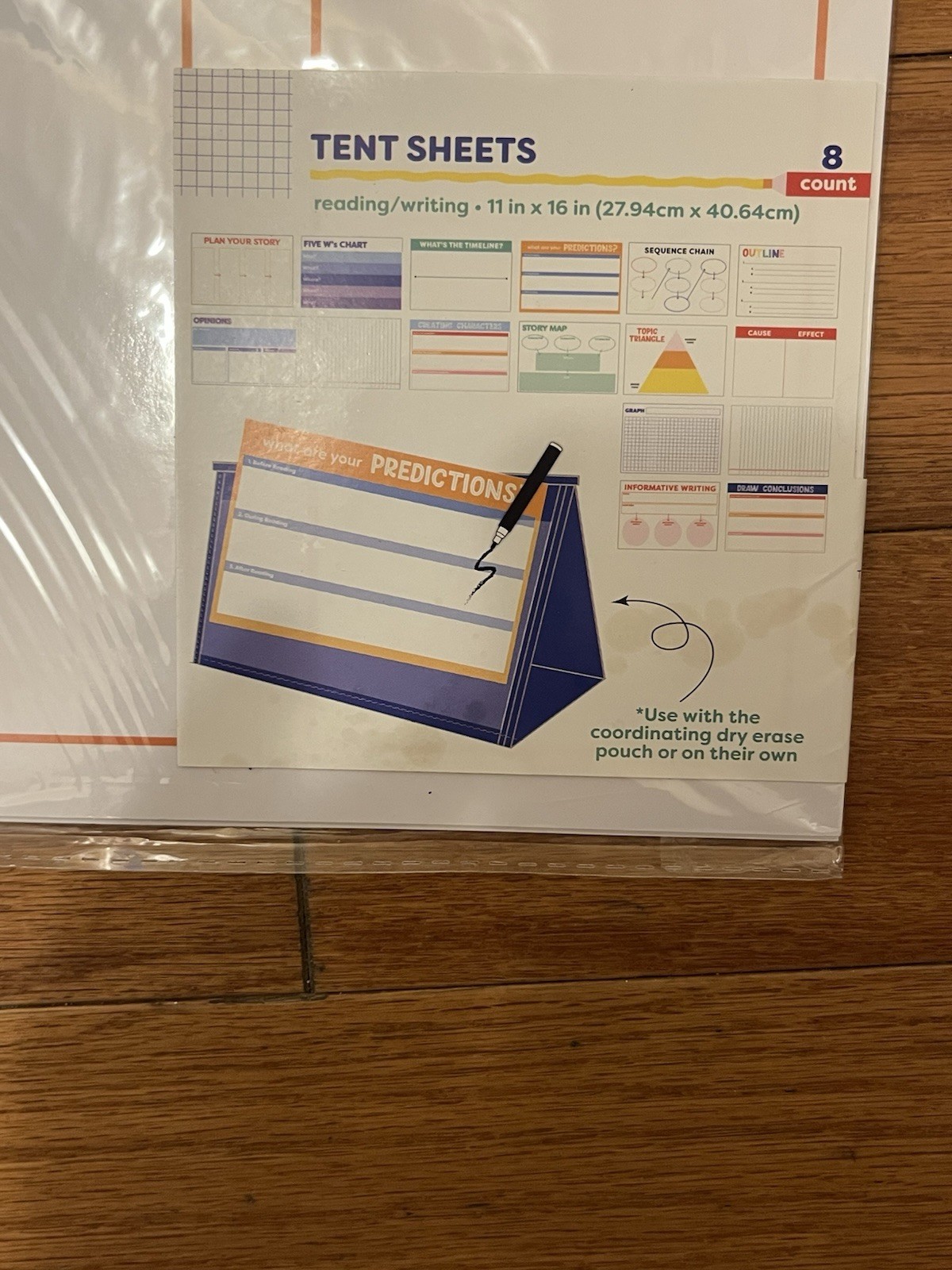 Learn Play Kids Educational Plan Story Frames Tent Sheets 8 count 11 in x 16 in