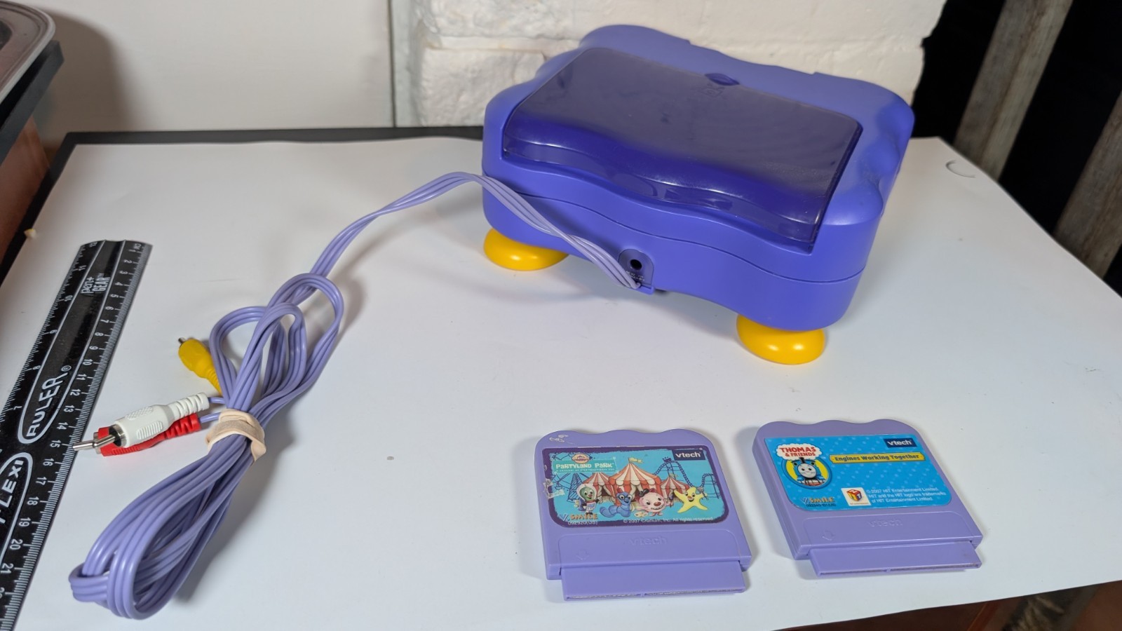 V Tech V Smile PC Pal Unit Only With 4 Games No Controller Or Power Plug