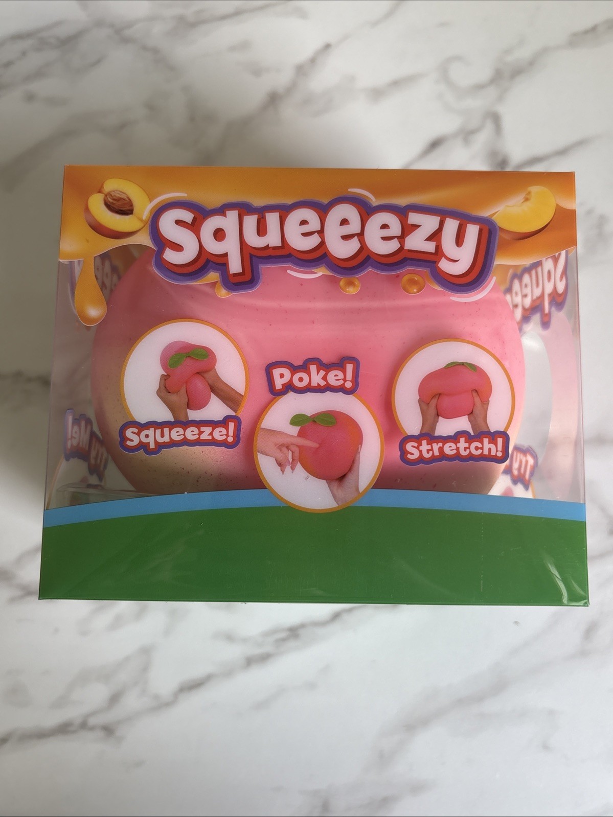 Peach Squishy Sunny Days Jumbo Squeezy Toy Stress Relief Sensory Fidget NEW 🍑🍑