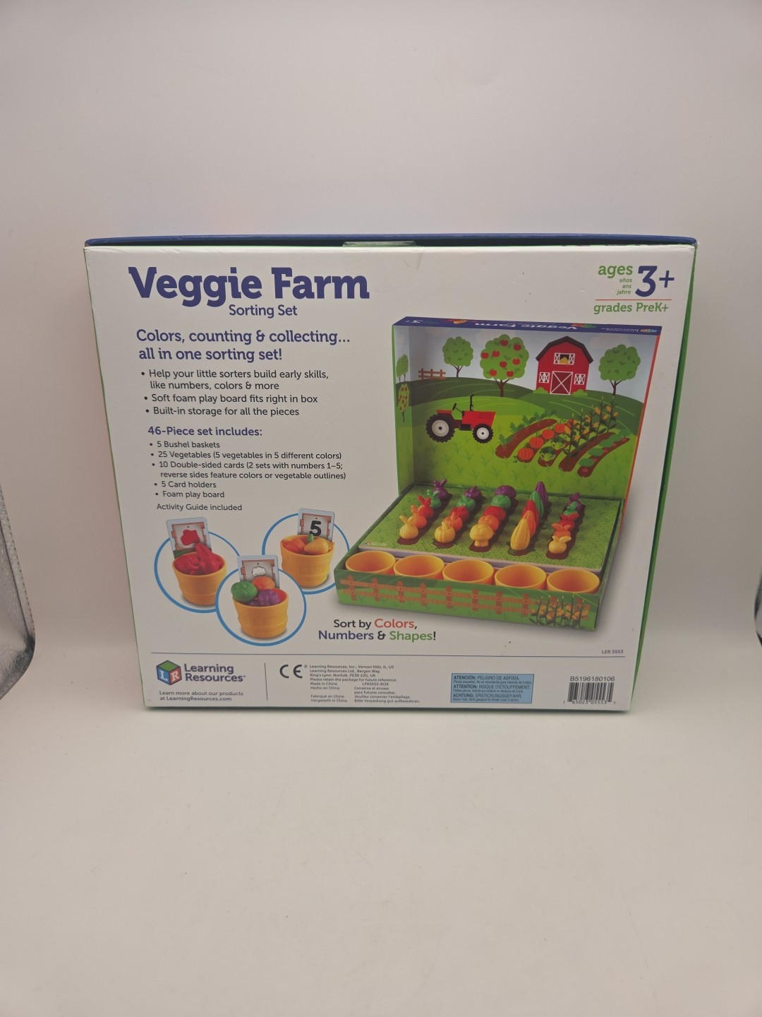 Learning Resources Veggie Farm Sorting Set 46 Piece Color Recognition Toy