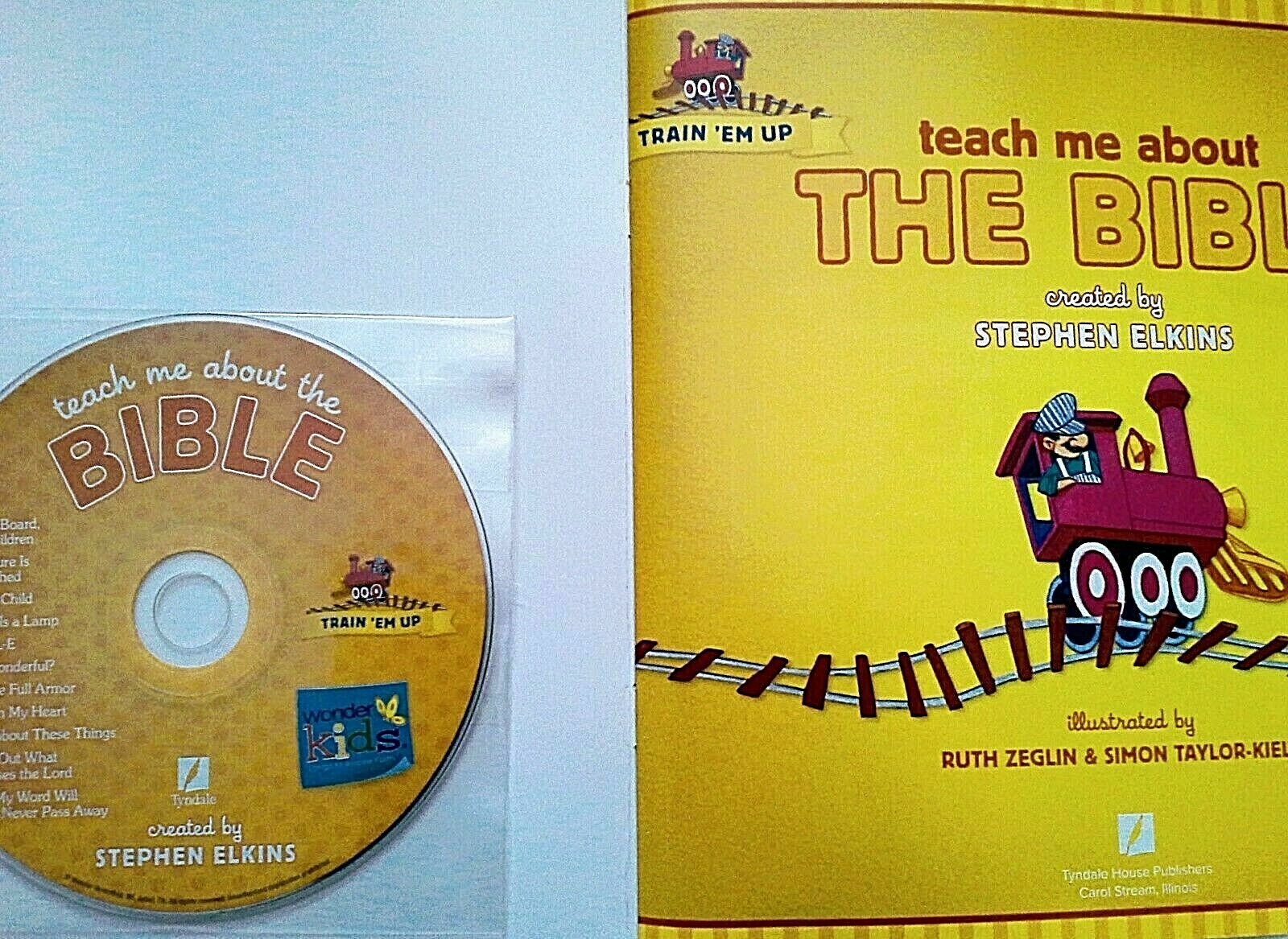 Wonder Kids Train ‘Em Up “Teach Me About” Book & Song CD CHOICE of 4 Pre-K NEW!