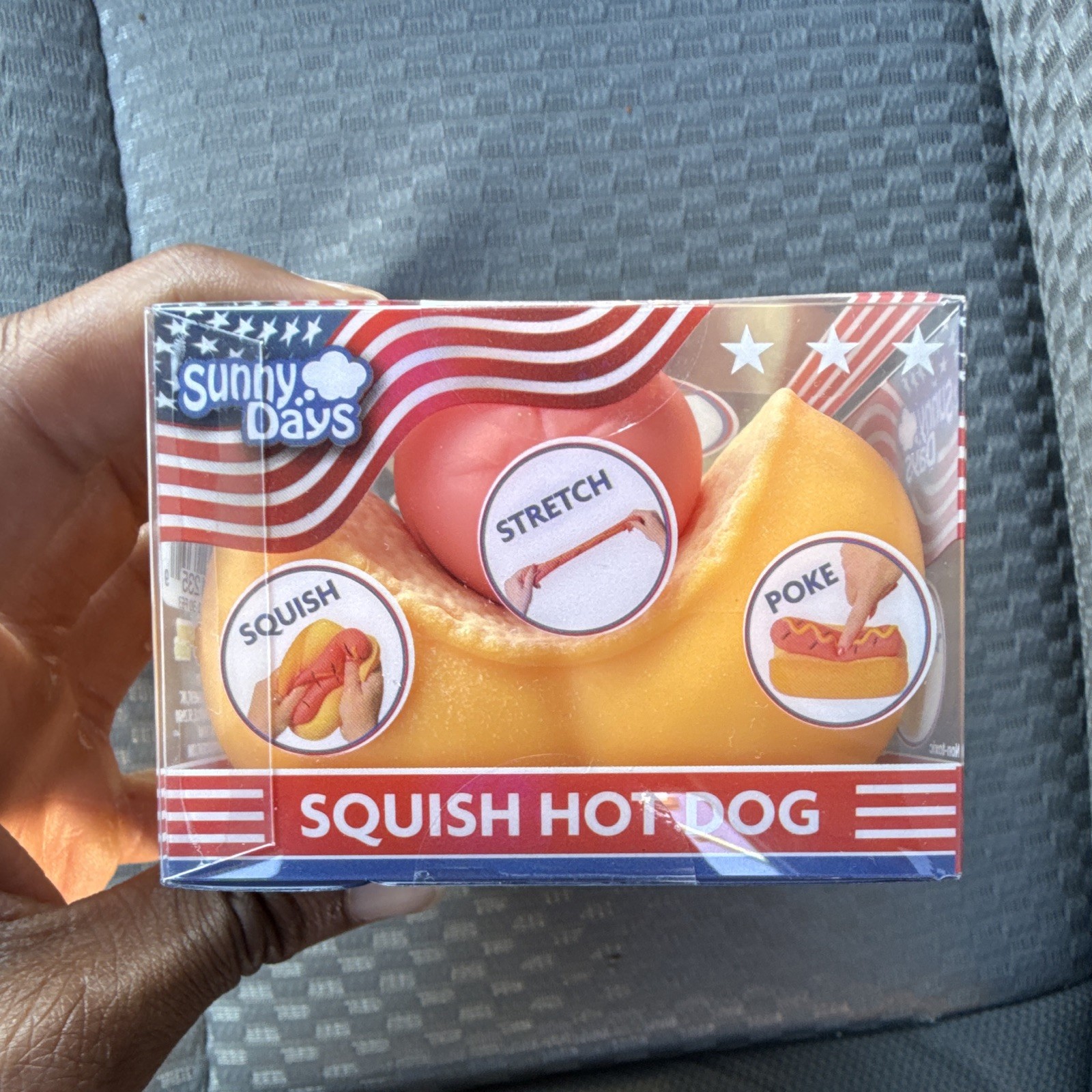 Sunny Days Squish Hot Dog 2-in-1 Tactile Squeeze Toy, MPN 571235-TGT
