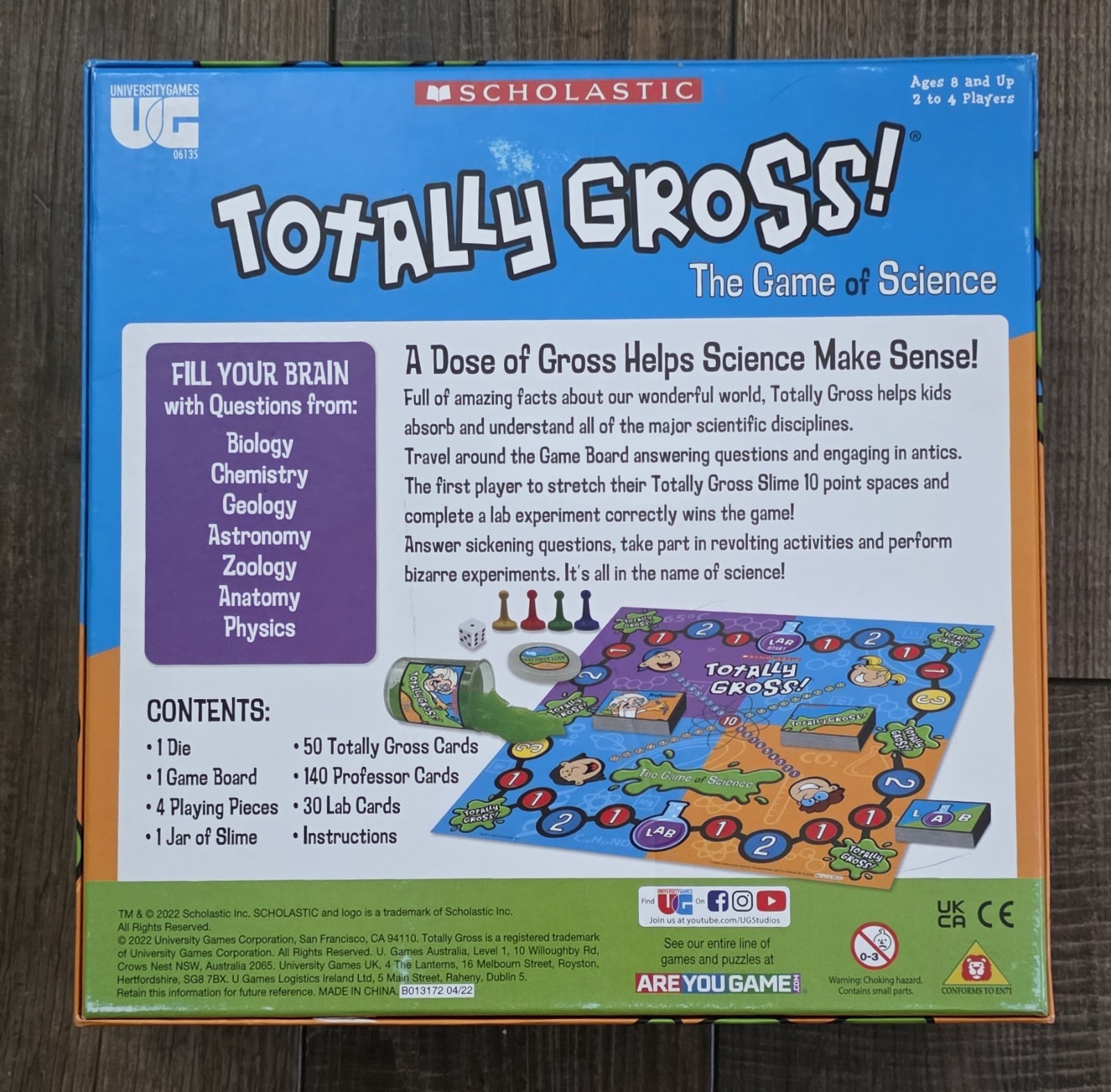 Scholastic University Games Totally Gross The Game Of Science Ages 8+