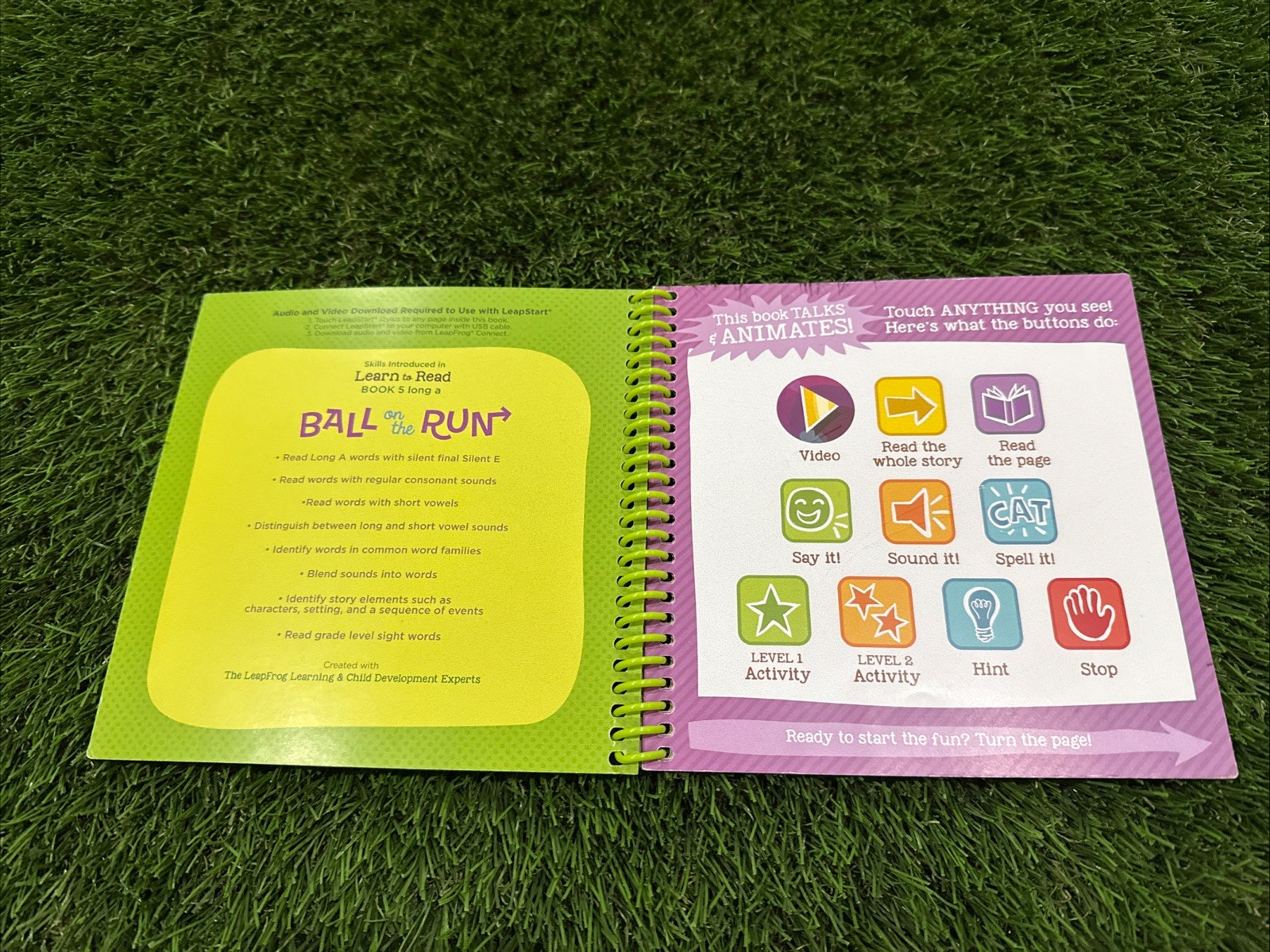 LeapFrog Leap Start Learn to Read book No. 5 — BALL ON THE RUN