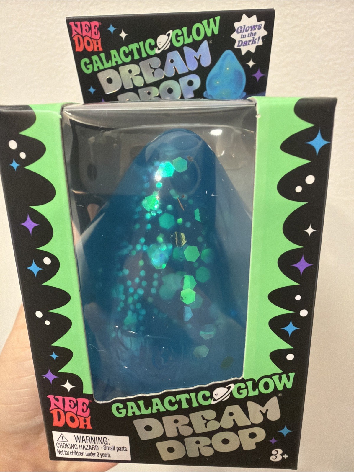 BLUE Needoh Nee Doh Galactic Glow Dream Drop EXTREMELY RARE AUTHENTIC
