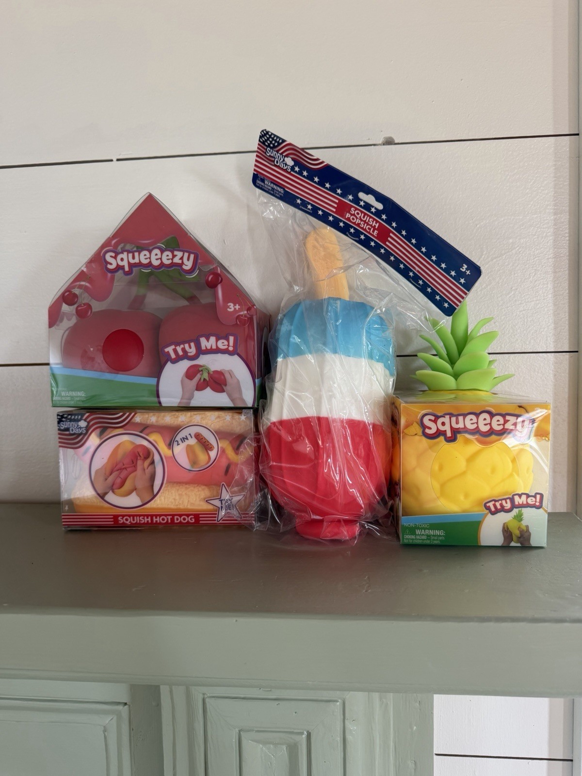 Squeeezy Sunny Days bundle New From Target Cherry Pineapple Hotdog Bonb Pop