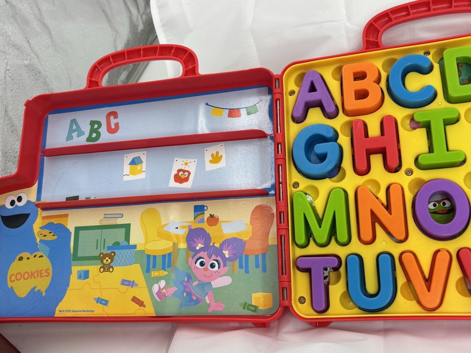 Sesame Street Elmo’s Learning Letters Bus Activity Board Red – COMPLETE & WORKS!