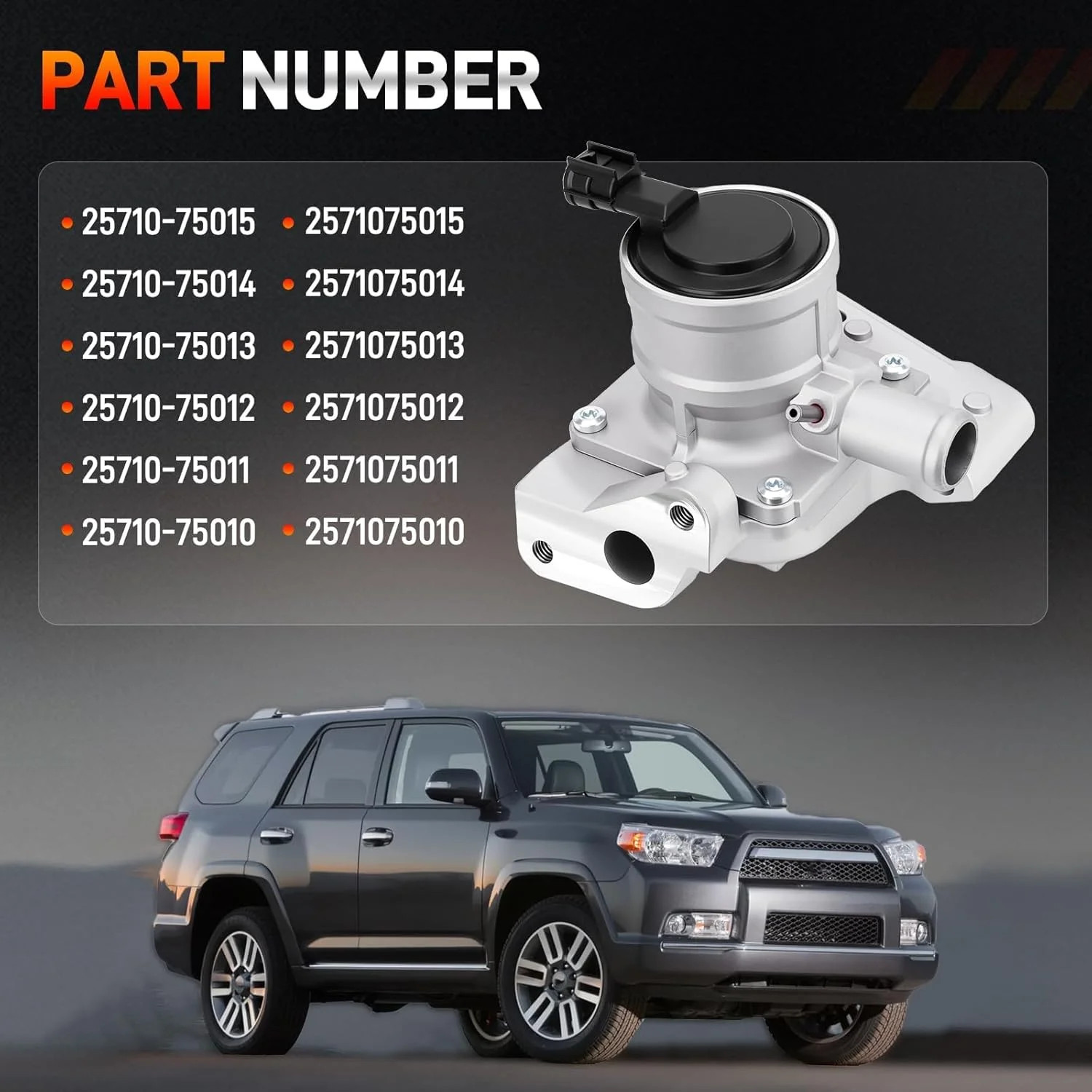 25710-75015 Air Switching Valve Compatible with Toyota Tacoma 2.7L 2005-2023, 4R