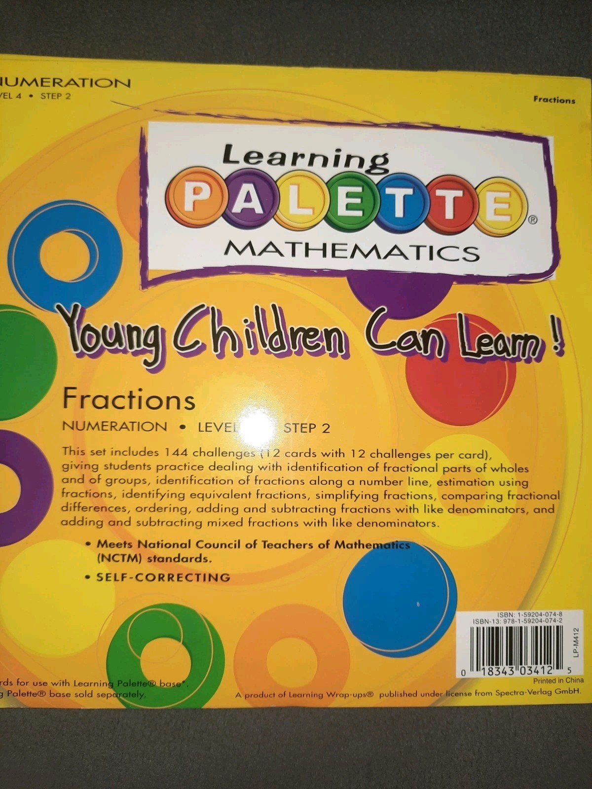 Learning Palette Mathematics Level 4 Step 2 Fractions & Level 4 Algebra Concepts