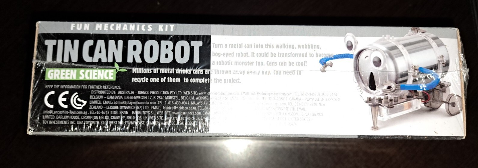 KidzRobotix Tin Can Robot Kit Educational Toy Fun Project NEW free ship
