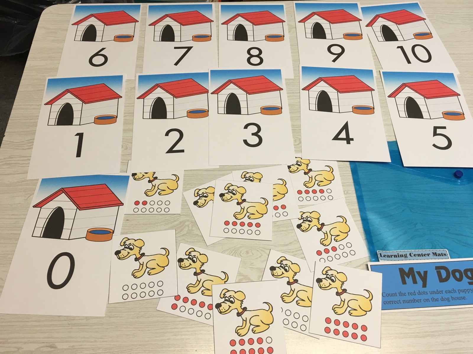My Dog House Learning Center- Math Mat – Laminated Mats
