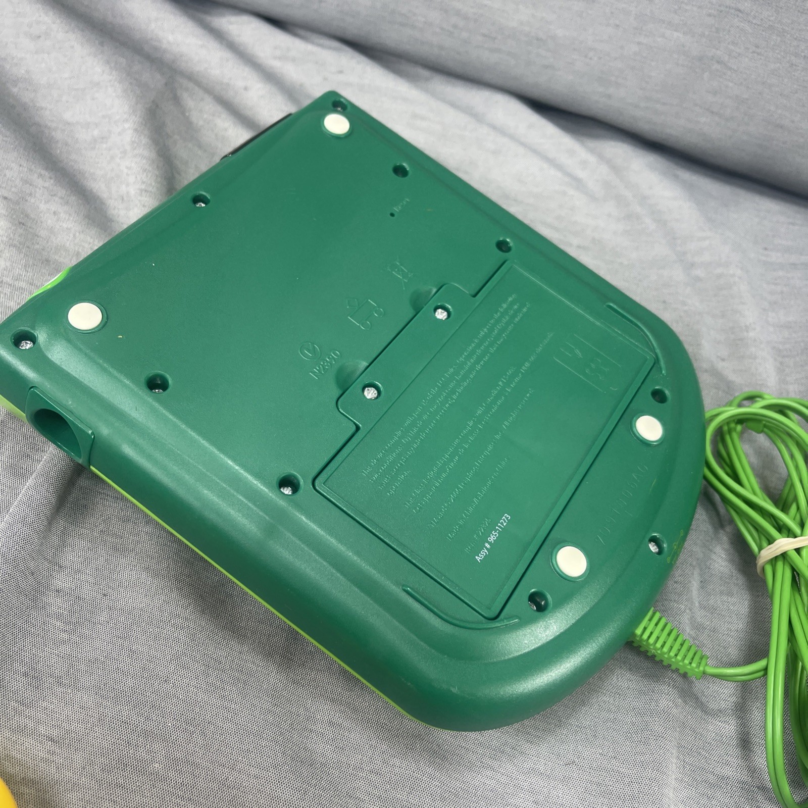 LeapFrog Click Start My First Computer Console green w/ 2 games cartridges READ
