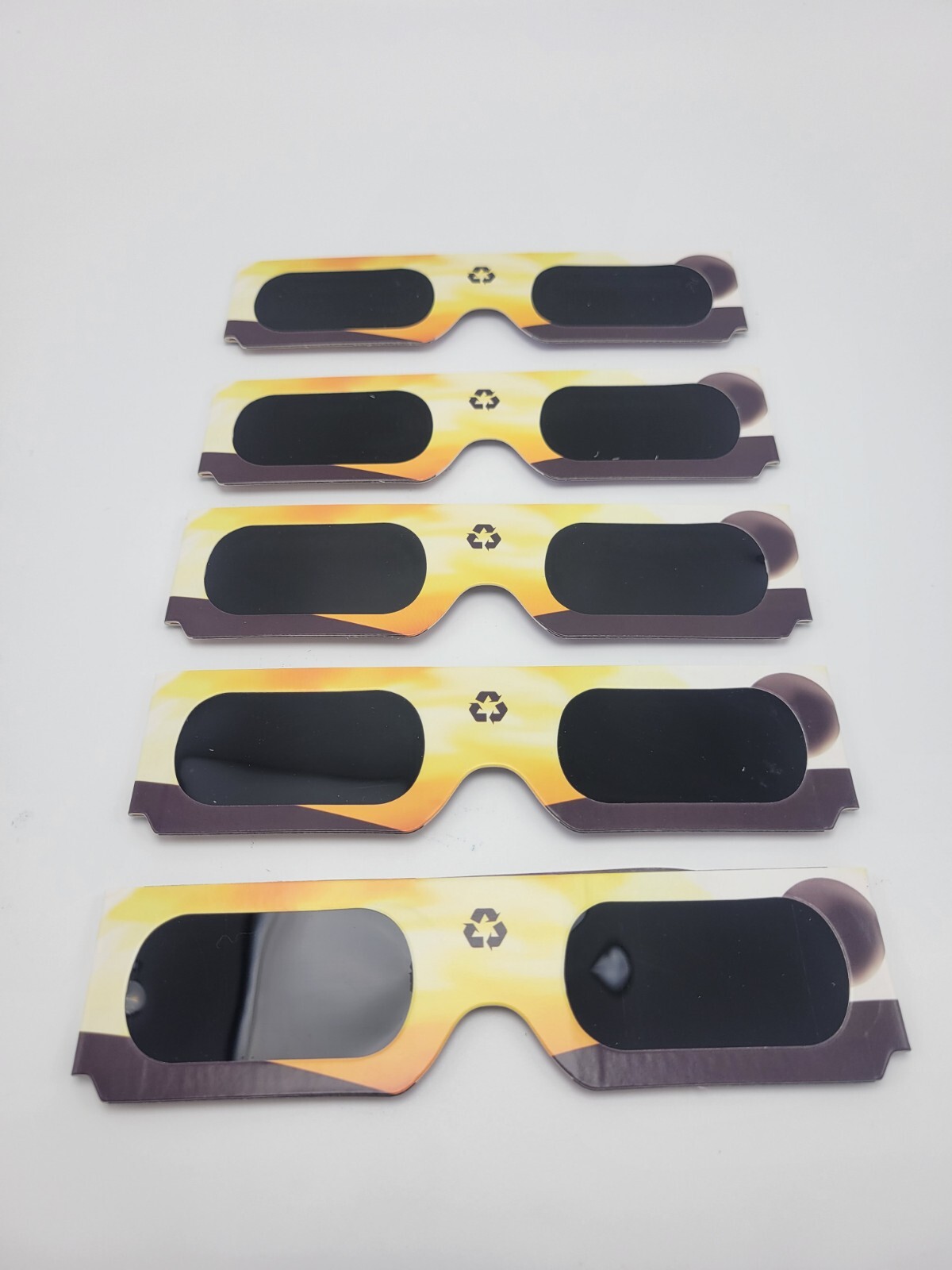 5 Pack of 2023 Solar Eclipse Paper Glasses CE ISO Certified USA Stock Brand New