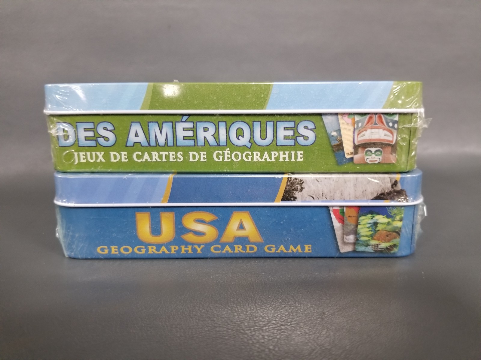 2 New / Sealed World Wise Geography Card Games Americas + USA Home School