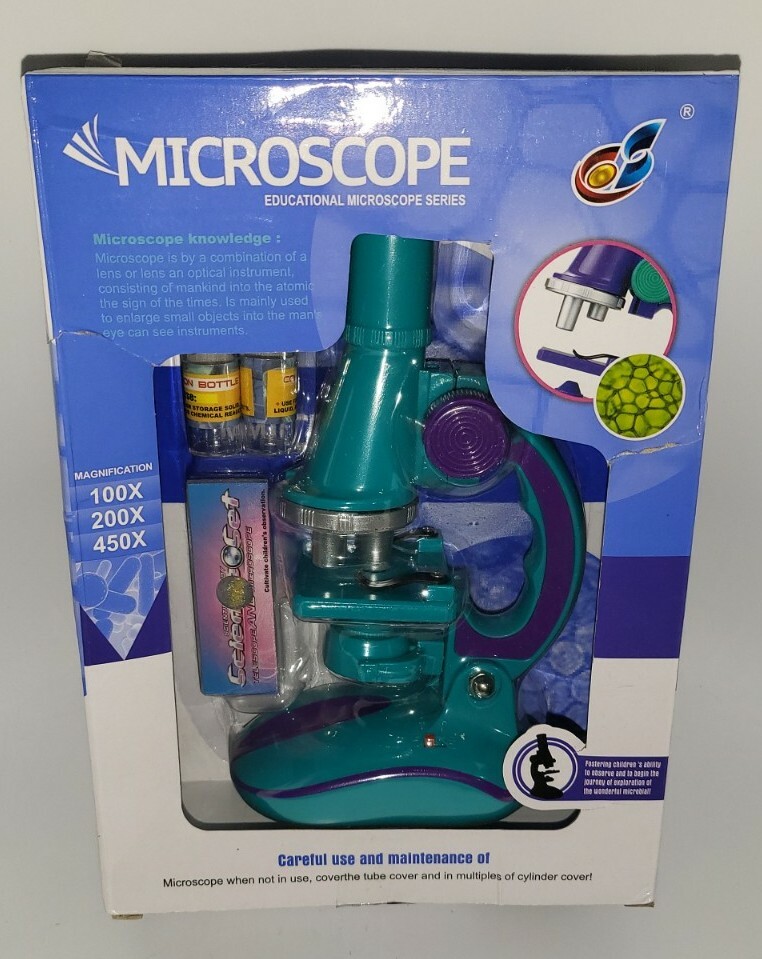 CHANG SHENG TOYS C2127 Early Development Science LED Microscope Toy Purple Green