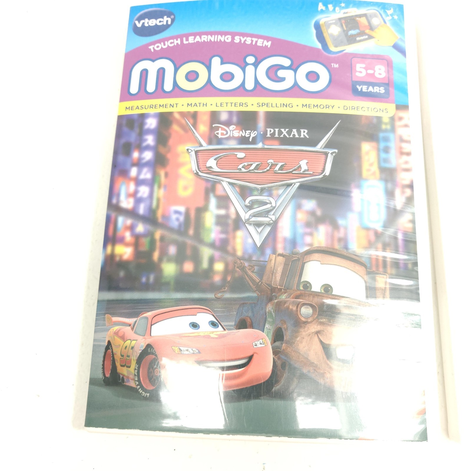 LOT OF 2 VTECH MOBIGO DISNEY PIXAR CARS 2 & PLANES TOUCH LEARNING SYSTEM GAME