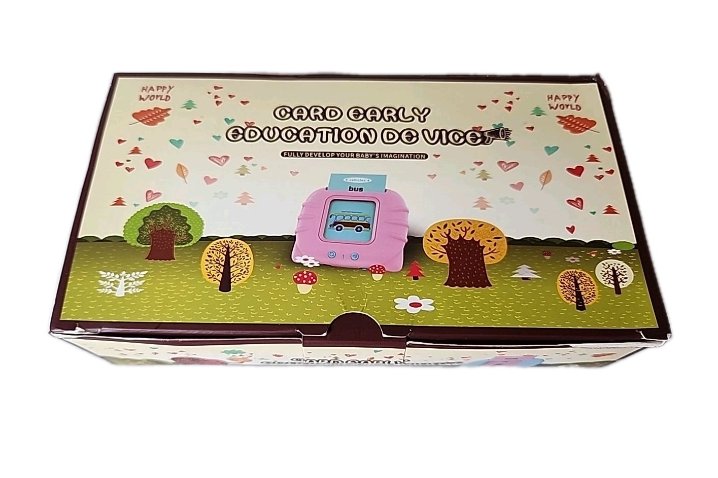New Happy World Flash Cards Early Learning Device Builds Vocabulary, Imagination
