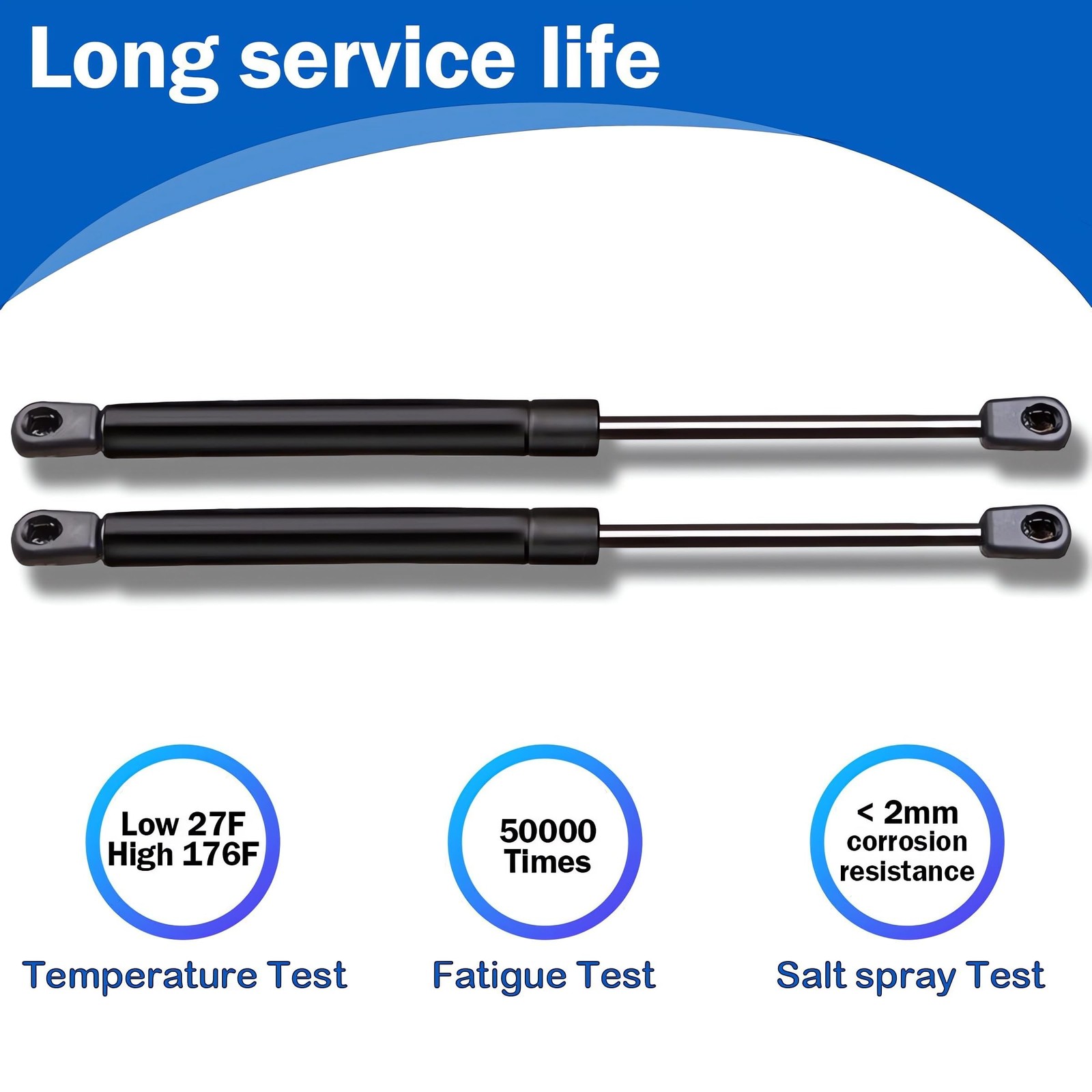 Qty(2) Font Hood Lift Supports Shocks Struts 4364 for 2002-2010 Dodge Ram 150…