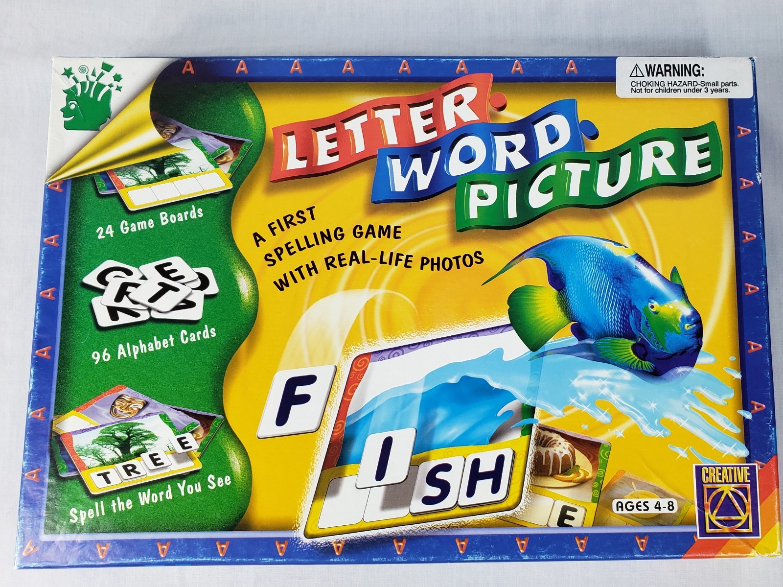 Vintage Spelling Game Letter Word Picture Ages 4-8 Colorful Creative Pre-owned