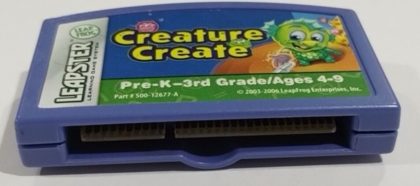 Leap Frog Leapster Creature Create Game Cartridge Only Prek-3rd Grade Age 4-9